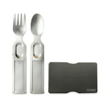 Gosun Flatware - Wallet Sized Travel Utensils - Silver, 2 Count