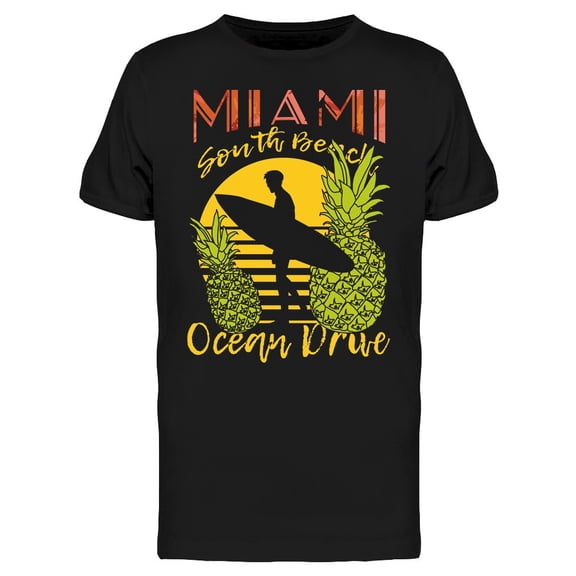 Miami, Ocean Drive Surfer T-Shirt Men -Image by Shutterstock, Male 3X-Large