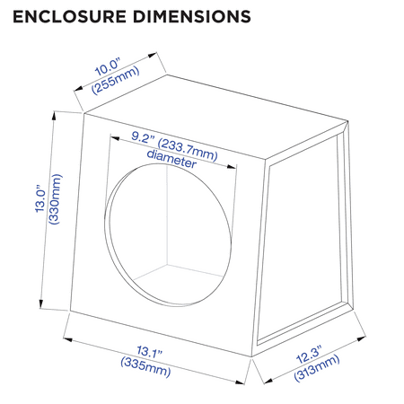 Scosche Build Your Own 10 inch Subwoofer Box SE10KT - Enclosure for subwoofer - MDF