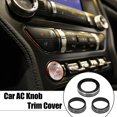 thumbnail image 2 of 3pcs Aluminum Alloy Vehicle Headlight Volume Tune Knob Cover for Ford for Mustang 2015-2020 Black, 2 of 6