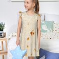 thumbnail image 4 of Fotbe Pita Tortilla Vestido de Dormir para Niñas de 3 a 10 Años, Mangas Cortas, Estilo Princesa, Pijama Camisón con Mangas Voladas-XX-Large, 4 of 6