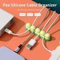 thumbnail image 4 of Desktop Fixed USB Cable Organizer Wire Winder Silicone Storage Hub Self-adhesive Storage Cord Clip Home Office Style C 10pcs, 4 of 6