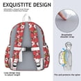 thumbnail image 5 of Red Strawberry Plants Fruit Backpack for School,Cute School Bag,Schoolbag with Adjustable Shoulder Straps & Padded Back,13.4"x11"x4.7", 5 of 6