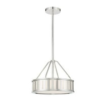 3 Light Pendant in Modern and Contemporary Style-13.75 inches Tall and 15.5 inches Wide-Polished Nickel Finish Bailey Street Home 49-Bel-4611391