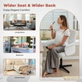 thumbnail image 4 of Homy Casa Criss Cross Office Chair, Vanity Makeup Desk Chair for Bedroom, Office, Apartment, Beige, 4 of 14