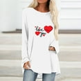 thumbnail image 1 of Meichang Hauts à Manches Longues pour Femmes Liquidation Valentines Day Chemises Mignonnes Cœur Graphique T-Shirts Mignons Col Rond Pull de Vacances Blouses Valentines Day, 1 of 4