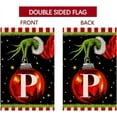 thumbnail image 5 of Christmas Monogram Letter P Garden Flag 12x18 Vertical Double Sided Winter Holiday Outside Decorations Burlap Family Last Name Initial Yard Flag, 5 of 6