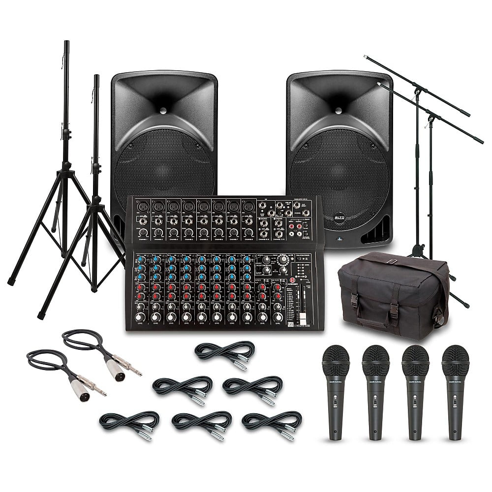 Alto TX15USB with Harbinger L1402FX Mixer PA System