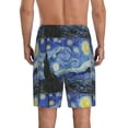 thumbnail image 3 of Daiia The Starry Night Mens Woven Stretch Pajama Short,Short Pajama Pants-X-Large, 3 of 9