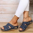 thumbnail image 7 of Women's Sandals Women's Summer Wedge Sandals - Dressy Low Heel Comfortable Shoes, Casual Slip On with Arch Support, 7 of 7