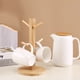 thumbnail image 2 of Soporte para tazas de madera, estado de almacenamiento de tazas de café en ma de árbol, gancho con seis ganchos., 2 of 12