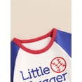thumbnail image 6 of Niusricy Toddler Baby Baseball Outfit 0 6M 12M 18M 2T 3T Kids Boys Short Sleeve T-shirt Letters Print Tops with Baseball Print Shorts Infant Fashion Casual Daily Summer Clothes for Vacation, 6 of 8