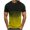 Yellow, variant on WREESH Mens Stylish Gradient T-Shirts Slim T-Shirts with Contrast Color Crew Neck for Summer Multicolor