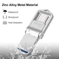 thumbnail image 3 of Unidad flash USB TOPESEL 64 GB USB C Dual USB 3.0 a prueba de agua, 3 of 8