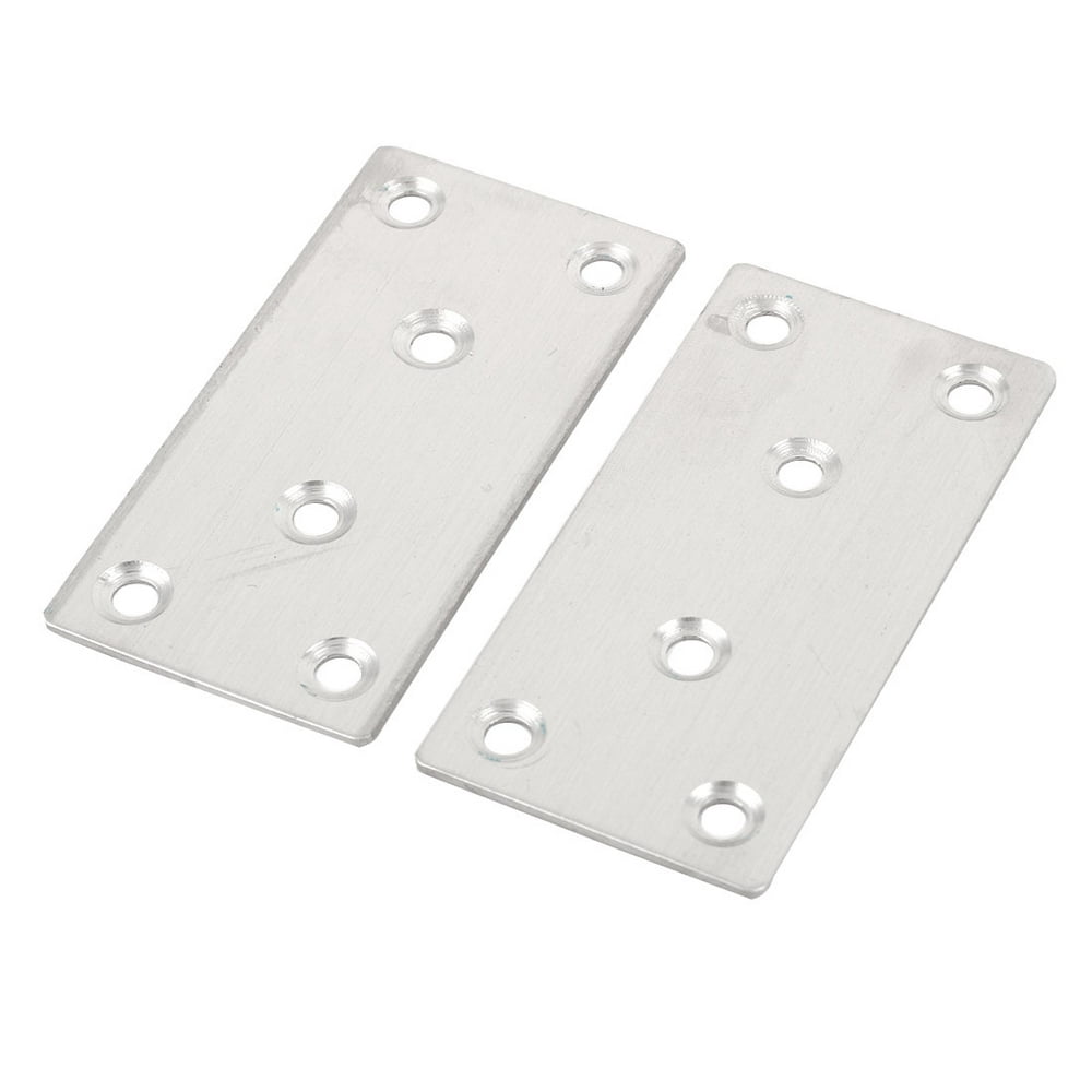 Uxcell Stainless Steel Flat Repair Fixing Plate Angle Bracket 79x40x1 ...