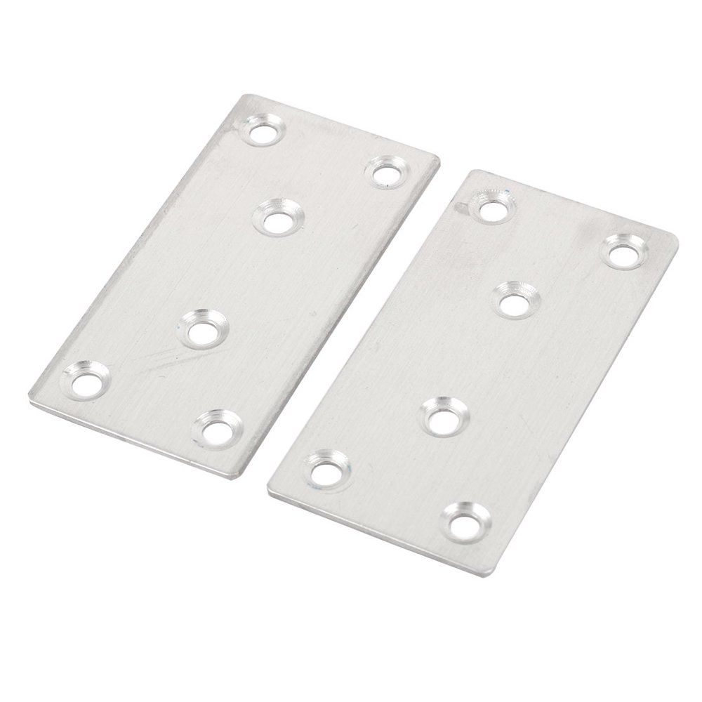 Uxcell Stainless Steel Flat Repair Fixing Plate Angle Bracket 79x40x1