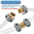 Zhuge 2 sets of garden hose repair connector kit with zinc aluminum male and female hose ends