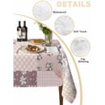 thumbnail image 2 of Boho Spring Floral Table Cloth, Waterproof Tablecloth for Rectangle Tables, Vintage Flowers Patchwork Plaid Pink Reusable Washable Fabric Table Cover for Restaurant Kitchen Dining Tables 54"x108", 2 of 9