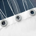 thumbnail image 5 of YST Boys Blue Red Blackout Curtains 52"Wx84"L Abstract Ombre Kids Window Curtains Geometric Striped Curtains & Drapes Silver Wavy Line Window Treatments 2 Panels Bedroom Decor, 5 of 6