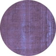 thumbnail image 1 of Ahgly Company Machine Washable Indoor Round Oriental Blue Industrial Area Rugs, 6' Round, 1 of 1