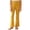 Yellow, variant on CPNG Girls Ribbed Knit Flare Pants Solid Color Elastic Waist Bell Bottoms Pants with Ruffled Trim Stretchy Casual Daily Wear Long Pants