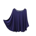thumbnail image 2 of Women's Striped Long Sleeve Loose Fit Shirt Tops Blouses Casual Business Casual Work Office Vacation Outfits Fashion Essential Gift for Women | Aestivo,Navy Free Size, 2 of 8