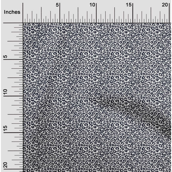 oneOone Organic Cotton Poplin Twill Fabric Leopard Animal Skin Print Fabric BTY 42 Inch Wide