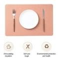 thumbnail image 4 of Faux Leather Placemats, 18 X 12inch Heat Resistant Rectangle Table Mats,Waterproof Non-Slip Easy to Clean Placemats for Kitchen Coffee Dining Room Table, 4 of 8