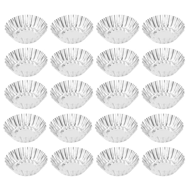 30 moldes antiadherentes para tartaletas de huevo con revestimiento metálico, para hornear magdalenas, pasteles y galletas.