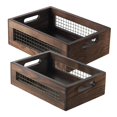 thumbnail image 3 of CUTICATE 2 Pieces Storage Baskets Bread Baskets Wood Display Organizer Food Storage for Pantry Restaurant Countertop Living Room Table, 3 of 8