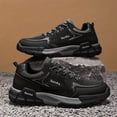 thumbnail image 6 of Men's Heavy-Duty Outdoor Work Boots-like Hiking Shoes  for,, Camping (Grey/Black) - Spring/Autumn/Fall Seasonal - Low-Top All-Terrain Traction, Durable  & Rubber Sole, Lace-Up Trekking Sneakers, 6 of 9