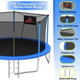 thumbnail image 4 of 14ft Trampoline with Basketball hoop, SEGMART Upgraded Round Outdoor Kids Trampoline with Enclosure Net, Heavy Duty Backyard Trampoline, Recreational Trampoline for Adults Kids, 4 of 9