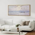 thumbnail image 3 of IDEA4WALL Extra Large Framed Canvas Print Wall Art Serene Sailboats at Dusk Nautical Seascape Nature Scenery Antique Retro Fine Art Colorful Decorative for Home Decoration - 60"x30", 3 of 5