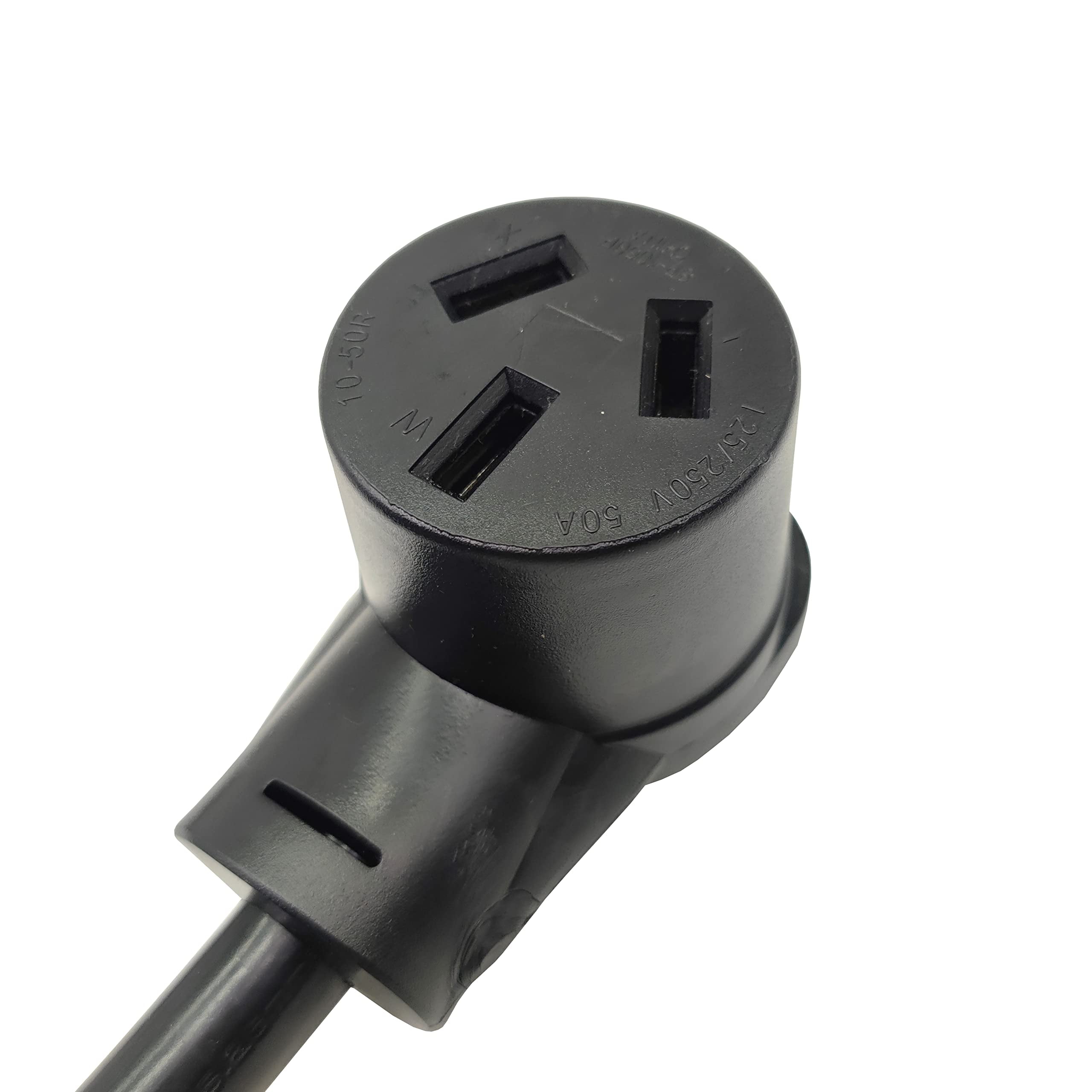 Parkworld 61728A Adapter Cord 4 Prong Dryer Plug 14-30P to 10-50R Electric Stove Receptacle, NEMA 14-30 Dryer Male to NEMA 10-50R Electrical Stove Female, 30A, 250V 10FT (10FT)