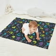 thumbnail image 2 of DarkGray Cartoon Dinosaurs Pattern Blanket,Comfortable Soft Flannel Throw Blanket,All Season,Warm Lightweight Blankets for Sofa Bed Couch Living Room Chair,30"x40", 2 of 4