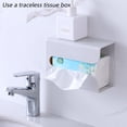 thumbnail image 4 of Pequeña caja de pañuelos autoadhesiva para montar en la pared, adecuada para baño, dormitorio y sala de estar, 4 of 5