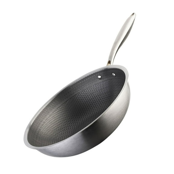 Niceauty Stainless Steel Skillet Non-Stick Silver 1Pack