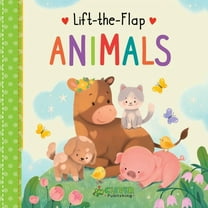 Lift-The-Flap Animals, (Board Book)