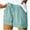 Green, variant on Stamzod Casual Shorts for Women Fashion Solid Color Elastic Waist Shorts with Pocket Plus Size Comfy Shorts for Women on Clearance Blue A XXL