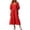 Red, variant on ZHOGXU Women's Summer Dresses V Neck Puff Half Sleeve Maxi Dress Casual Sundress For Work,Red,M