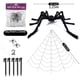 thumbnail image 3 of Halloween Horror Atmosphere Outdoor Indoor Courtyard Family Party Home Decoration Luminous Giant Spider + Giant Triangular Web + Mesh Web＋Little Spider, 3 of 8