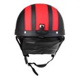 thumbnail image 3 of pitrice PU Motorcycle Helmet Bicycle Cycling Half Face Helmet with Visor Black Red, 3 of 9