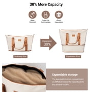 Hardside Luggage Sets 6 Piece, Hardshell Suitcase with TSA Lock Spinner Wheel and Travel Duffle Bag.Beige