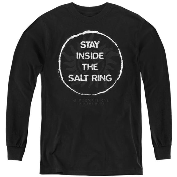Supernatural - Stay Inside The Salt Ring - Youth Long Sleeve Shirt - Large
