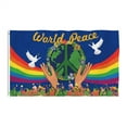 thumbnail image 2 of Polyester Large Banners,World Peace Flag Polyester Fade Resistant Flags World Peace Flag Luxury Finish, 2 of 8