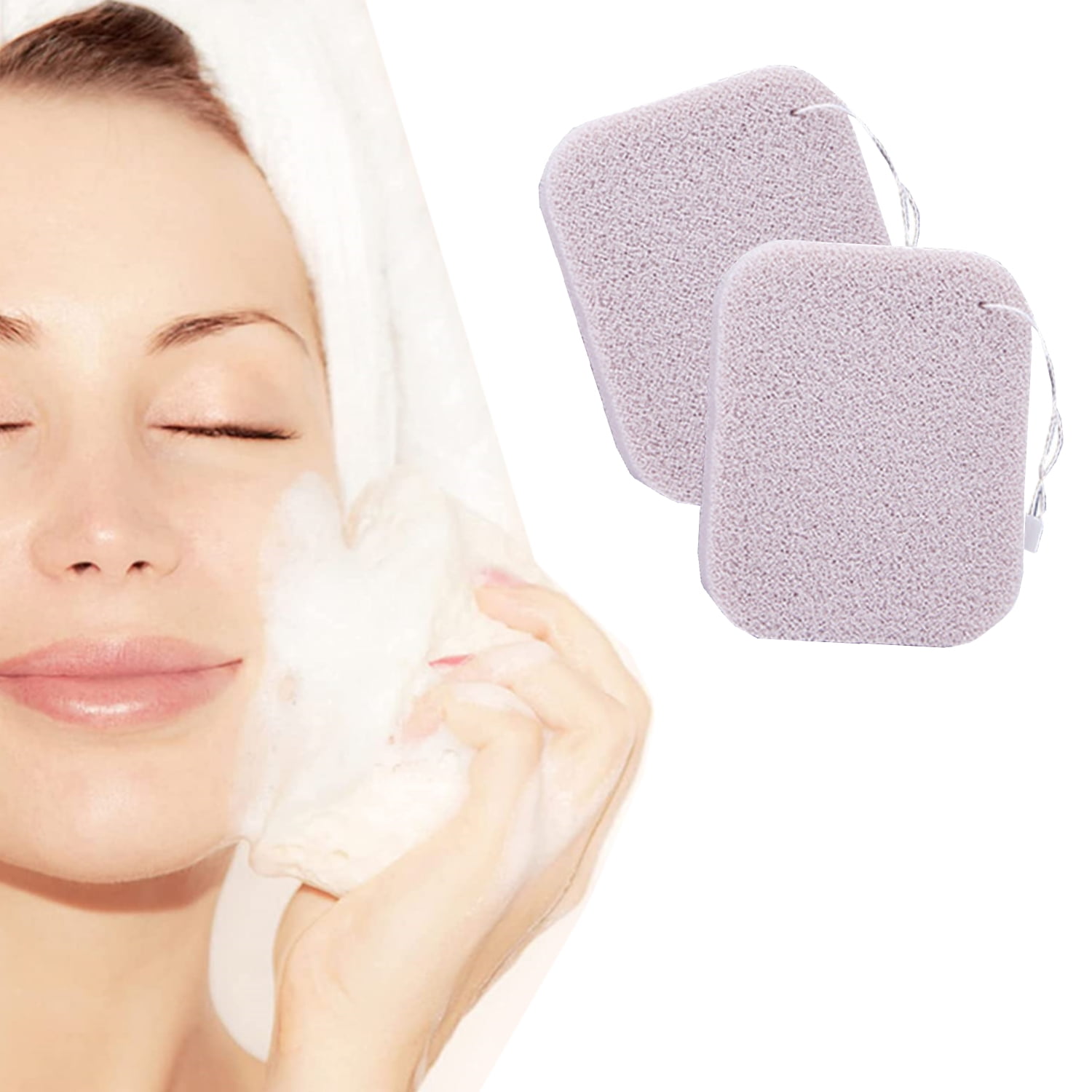 Face Sponges for Cleansing (2Pcs), Facial Cleansing Tool for Cleansing