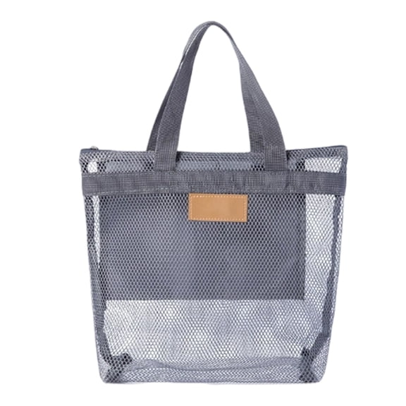 Mesh Shower Caddy Bag with Zipper - Portable Hanging Toiletry Organizer, Quick-Dry Lightweight Tote for Travel, Gym, College Dorm, Camping, Beach & Swimming
