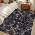 thumbnail image 4 of Modern Black, Runner Rug 2.7x5 FT, Non Slip Entryway Carpet, Abstract Rustic Chic Geometric Bohemia Washable Soft Floor Carpet Entrance Mat Non-Shedding Throw Rug for Hallway Laundry Room Bedside, 4 of 9