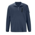 thumbnail image 3 of Dovford Mens Corduroy Shirt with Elbow Patches Button Up Mock Neck Long Sleeve Sweaters Casual Polo Sweatshirts No Hood, 3 of 5