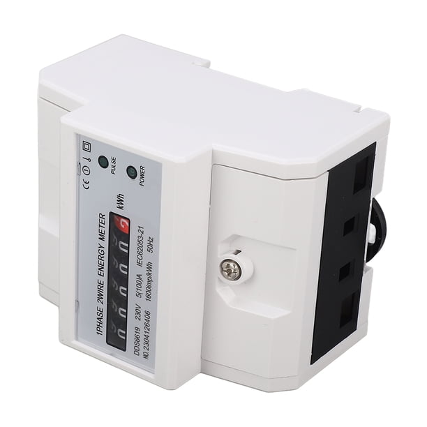 Medidor de energía ANGGREK eléctrico monofásico indicador LED Carcasa ignífuga Pantalla digital mecánica